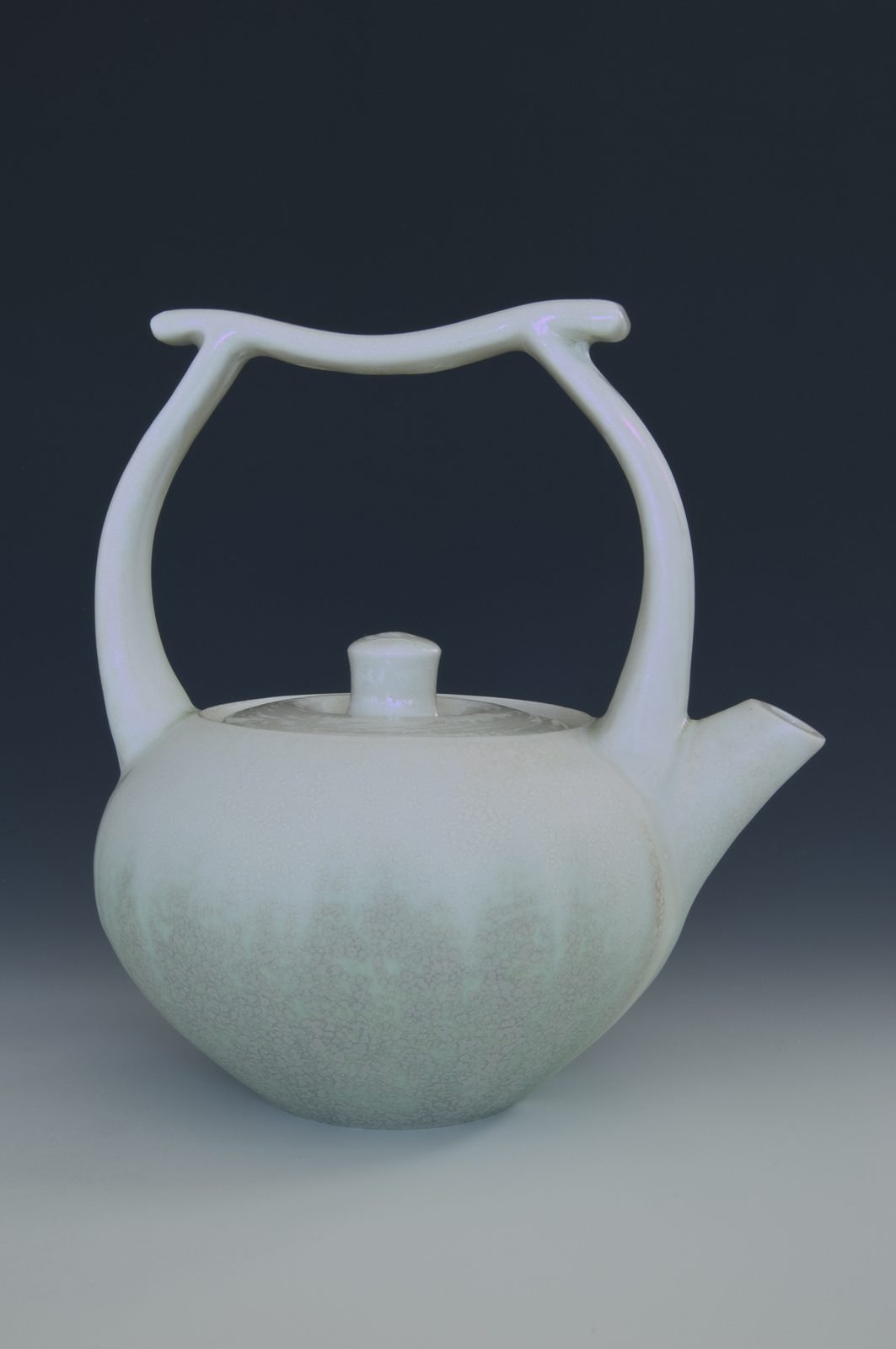 Crystalline glazed porcelain teapot by Brian Geier